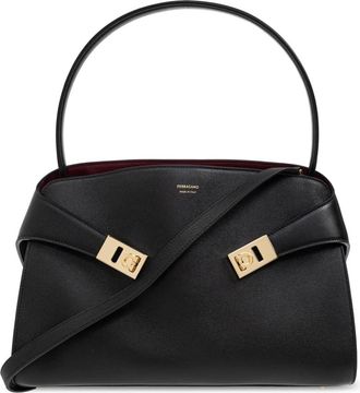 Ferragamo Hug Soft Schoudertas - Dames - Schoudertassen - Zwart - ONE Size - Leer - Tassen