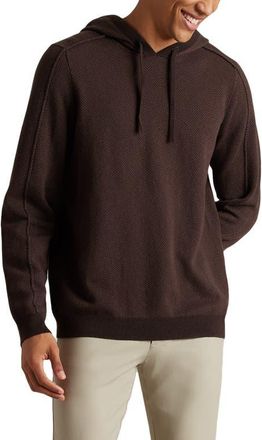 Rhone Emerson Knit Wool & Cashmere Hoodie in Ristretto Brown Heather at Nordstrom, Size X-Large