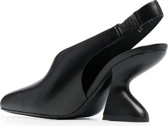 Ferragamo Sculpted Heel Slingback Pump - Black