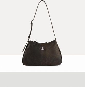 Vivienne Westwood Kate Shoulder Phone Bag Leather Dark-brown