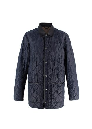 Dunhill Navy Quilted Jacket Size S