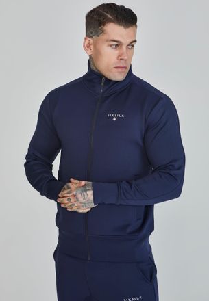 Siksilk Mens Navy Essentials Poly Track Top XS