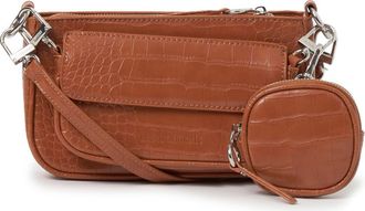 Urban Originals A Little Crazy Croc Shoulder Bag in Tan at Nordstrom Rack