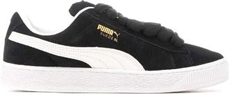 Puma Zwarte Su&egrave;de Sneakers met Leren Details - Heren - Sneakers - Zwart - 42 1/2 EU - Su&egrave;de - Schoenen