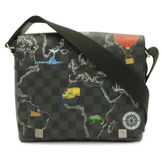 Louis Vuitton Pre-owned District PM NM Damier Graphite Messenger Bag - Dames - Pre-owned - Zwart - Maat: ONE Size