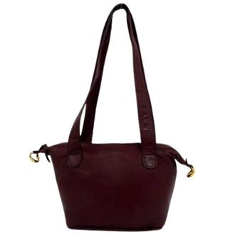 Loewe Pre-owned Leren Schoudertas - Dames - Pre-owned - Rood - Maat: ONE Size Leer