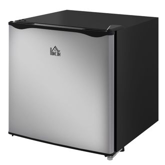 HOMCOM Mini Upright Freezer 1.1 Cu. Ft Compact Silver with Removable Shelves Home Appliances Chill Solution