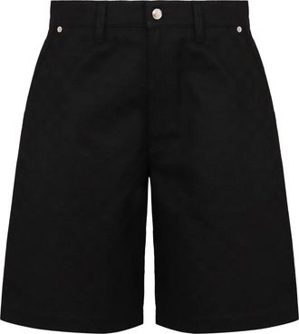 Gucci Cotton Bermuda Shorts - Heren - Korte Broeken - Zwart - M - Katoen - Korte Broeken