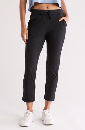 Yogalicious Lux Side Pocket Straight Leg Joggers in Black at Nordstrom Rack, Size X-Large