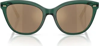 Oliver Peoples x Roger Federer Mr. Federer 55mm Cat Eye Sunglasses in Translucent Dark Teal at Nordstrom