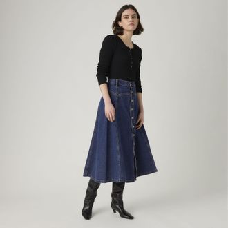 Levi's Yoked Western Skirt - Womens - 23 - Blue