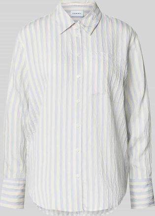 Comma Relaxed Fit Bluse aus Viskose-Mix in Bleu, Gr&ouml;&szlig;e 34