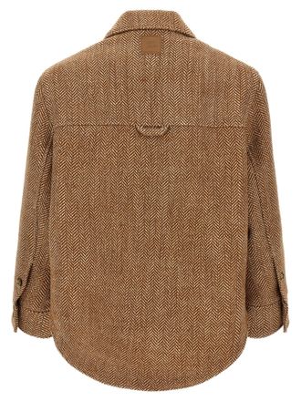 Ami Chevron Virgin Wool Overshirt - Tan