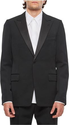 Lanvin Double-breasted Jacket - Heren - Blazers - Zwart - XL - Wol - Jassen