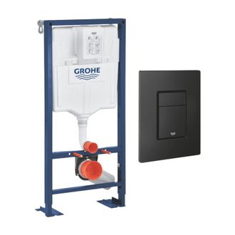 GROHE Cisterna Empotrada Independiente Grohe Solido Con Placa De Descarga, Disponible En Color Negro Mate
