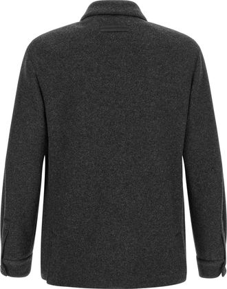 Ermenegildo Zegna Wool-Cashmere Jersey Jacket - Grey