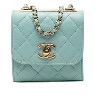 Chanel Pre-owned Mini Bags, female, Blue, Size: ONE SIZE Pre-owned Mini Shoulder Bag