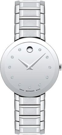 Movado Womens Sapphire 28mm Quartz Watch 0607547