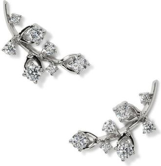 Nadri Adorn Cubic Zirconia Ear Climbers in Rhodium at Nordstrom