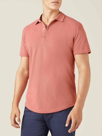 Luca Faloni Peach Cotton Piqué Classic Polo