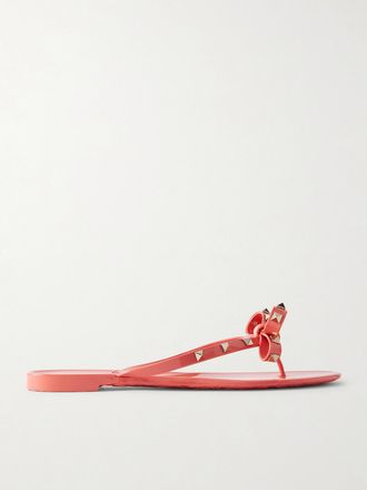 Valentino Garavani Infradito In Gomma The Rockstud - Arancione