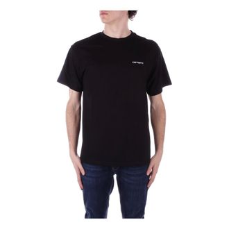 Carhartt Work in Progress Carhartt Wip, T-Shirts, male, Black, Size: XL Black Logo Front T-shirt