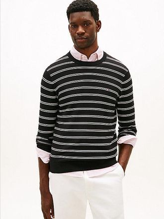 Tommy Hilfiger Textured Knit Crew Neck Jumper