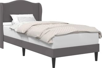 vidaXL Estructura De Cama Gris 100 X 200 Cm Cuero Sint&eacute;tico Vidaxl