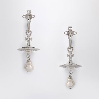 Vivienne Westwood Orecchini a perno con perla color platino