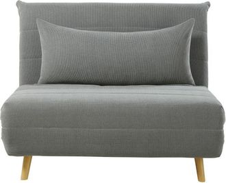 Maisons du monde Sillón cama de 1 plaza gris claro