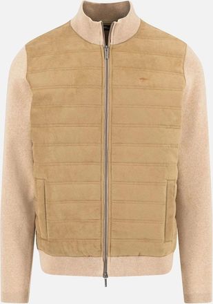 Fynch-Hatton Mens Fynch-Hatton Full-Zip Knitwear Taupe - Brown - Size: 42