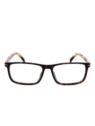 Eyewear by David Beckham tortoiseshell-effect glasses - men - Acetate - 54 - Brown