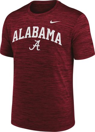 Nike Alabama Primetime Arch Logo Velocity Nike Mens Dri-FIT College T-Shirt in Red | NKPQ69WABN-DNF
