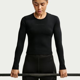 Nike Womens Nike Pro Sculpt Dri-FIT Long-Sleeve Top in Black | IM9970-010