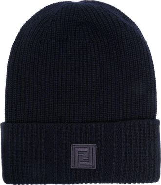 Fendi Logo Patch Beanie