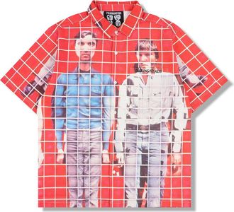 Pleasures Food Graphic Button-Up Shirt in Red at Nordstrom, Size Medium