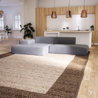 MYCS Ecksofa Zementgrau - Flexible Designer-Polsterecke, L-Form: Beste Qualität, einzigartiges Design - 310 x 72 x 168 cm, konfigurierbar