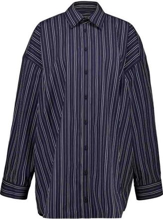 Balenciaga Striped Mini Shirt Dress