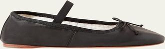 Loeffler Randall Leonie Lambskin Bow Ballerina Flats