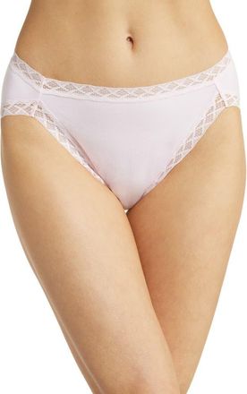 Natori Bliss Cotton French Cut Briefs in Rose Petal at Nordstrom, Size Small