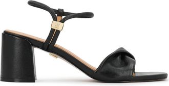 Kazar Nora Sandalen - Dames - Sandalen met hakken - Zwart - 37 EU - Leer - Schoenen