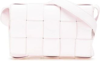 Bottega Veneta Pre-owned Cross Body Bags, female, Pink, Size: ONE SIZE Pre-owned The Pouch Intrecciato Shoulder Bag