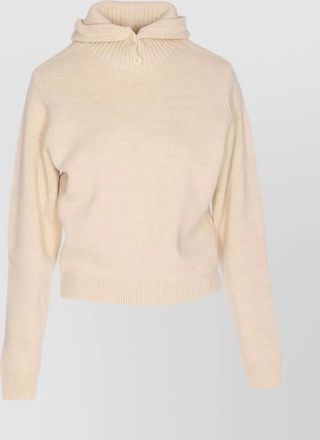 Christophe Lemaire high neck knitted hoodie with long sleeves