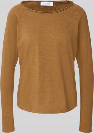 Rich & Royal Longsleeve mit Rollsaum in Cognac, Gr&ouml;&szlig;e XL
