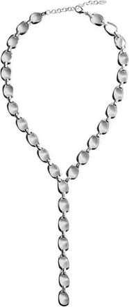Mango Long Link Y-Necklace in Silver at Nordstrom