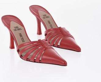 PARIS TEXAS Leather Python-Effect Mules NADIA 9cm size 37