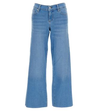 Frame Denim Sky Blue Flared Low Rise Jeans