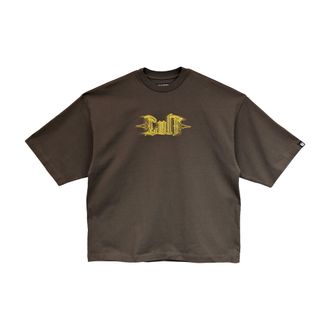 Cult of Individuality Cults Oversized Heavyweight Boxy Fit Short Sleeve Crew Neck Tee Pinstripe in Sage
