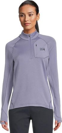 Mountain Hardwear Up Firsttm Tech Fleece Quarter Zip Womens Clothing Avid : MD, Elastane/Polyester
