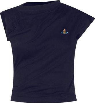 Vivienne Westwood Short-Sleeve Asymmetrical Neckline Fitted Top